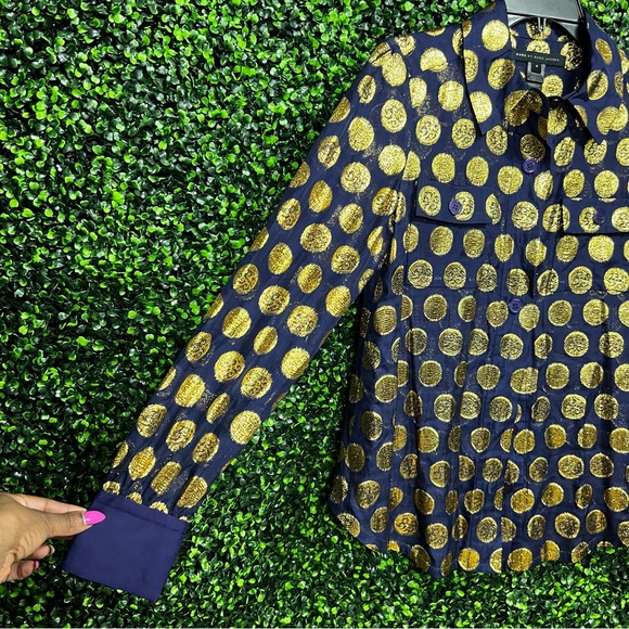 MARC BY MARC JACOBS | Silk & Metallic Polka Dot Blouse - Picture 5 of 8